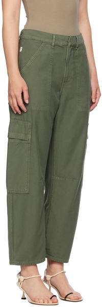 Green Marcelle Low Slung Easy Cargo Pants