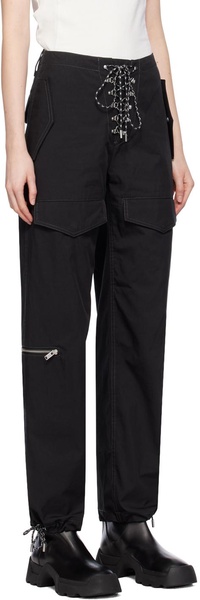 Black Hiking Pocket Trousers