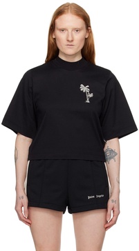 Palm Angels Black Cotton T-Shirt