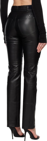 Black Cinch Faux-Leather Trousers