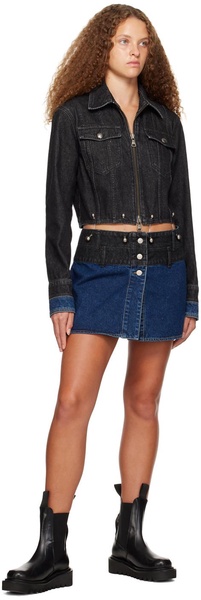 Black & Blue 3-Way Denim Minidress