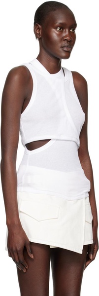 White Modular Tank Top