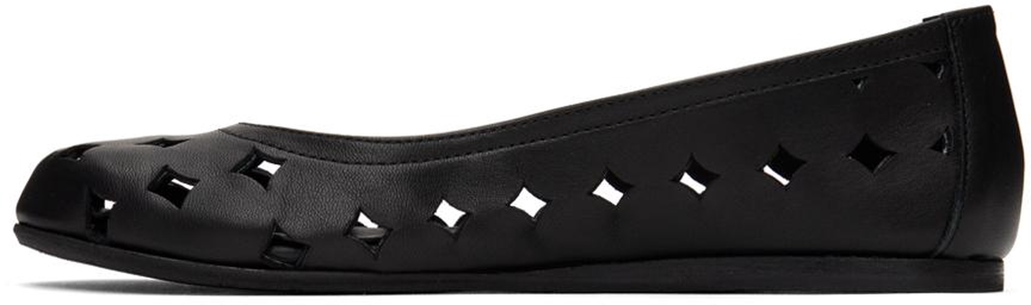 Black Cyclopes Ballerina Flats