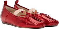 Red Classic Logo Band Ballerina Flats