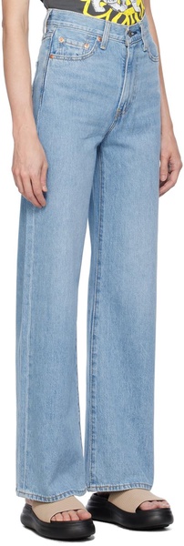 Blue Ribcage Wide Leg Jeans