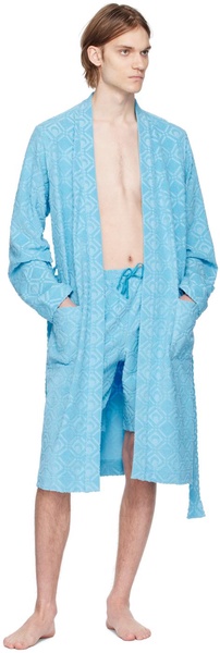 Blue Jacquard Robe