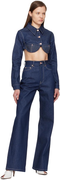 Indigo Straight-Leg Jeans