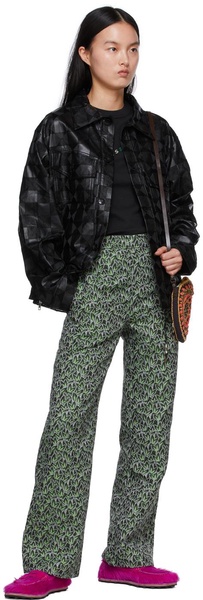 Green Polyester Lounge Pants