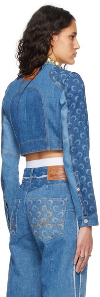 Regenerated cropped denim jacket