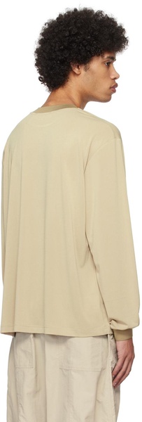 Beige Lay1 Boxy Long Sleeve T-Shirt