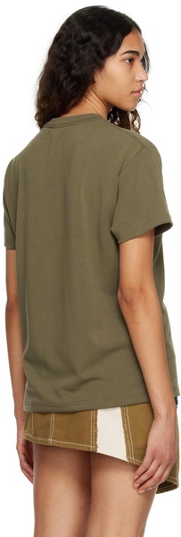 Khaki "AB" Embroidered T-Shirt