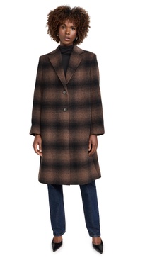 Shadow Plaid Car Coat