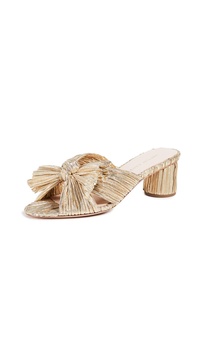 Emilia pleated knot mules