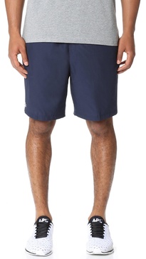 Lacoste Men's Sport Tennis Solid Diamond Weave Shorts