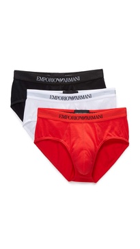 Emporio Armani Men's Cotton Briefs, 3-Pack