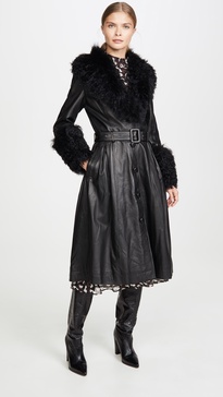 Foxy Shearling Trench Coat