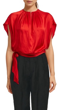 tie waist top in corazon