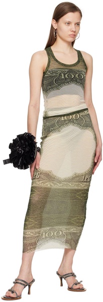 Green & Off-White 'The Cartouche' Maxi Skirt