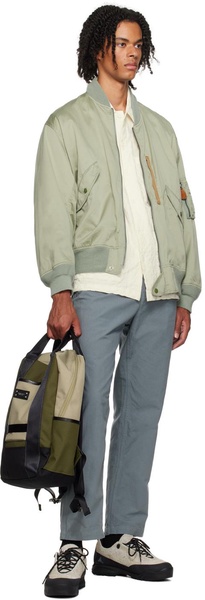 Beige & Green Defend Backpack