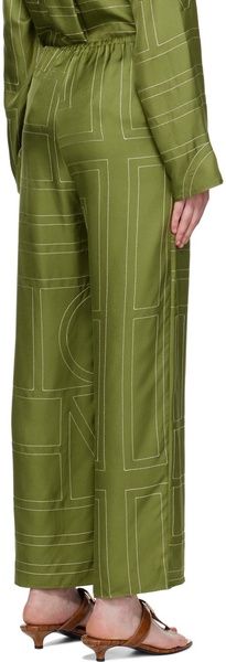 Green Monogram Lounge Pants