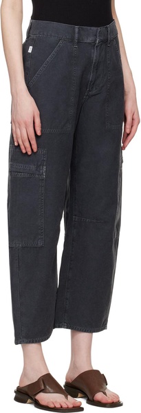 Black Marcelle Low Slung Cargo Pants