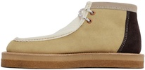 White & Beige Credose Desert Boots