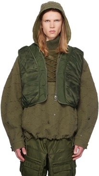 Khaki Mesh Padded Reversible Vest