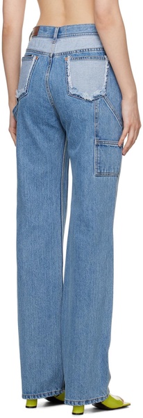 SSENSE Exclusive Blue Jade Carpenter Jeans