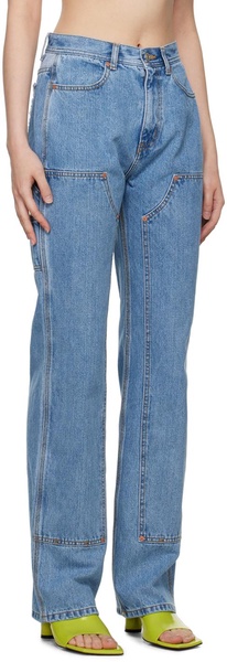 SSENSE Exclusive Blue Jade Carpenter Jeans