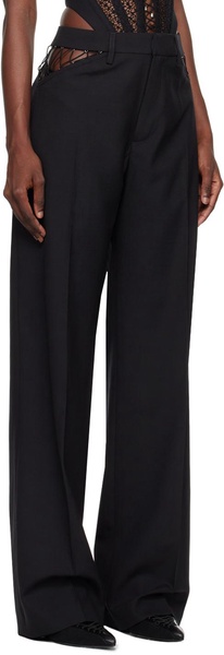 Black Picot Trousers