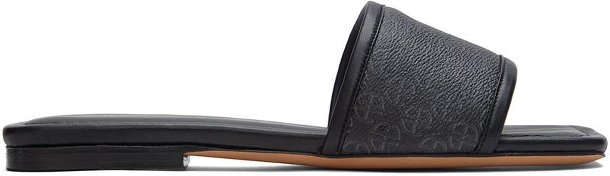 Black Ria Flat Sandals