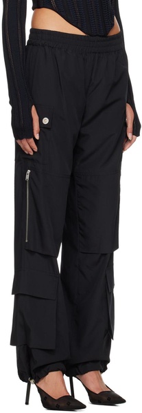 Black Pocket Cargo Trousers