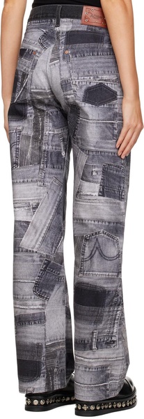 Gray Patchwork Jeans