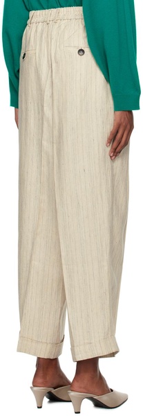 Beige Loose-Fit Trousers