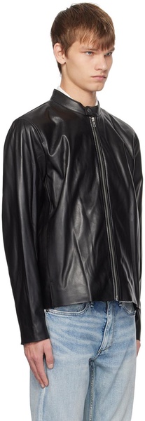 Black Archive Café Racer Leather Jacket