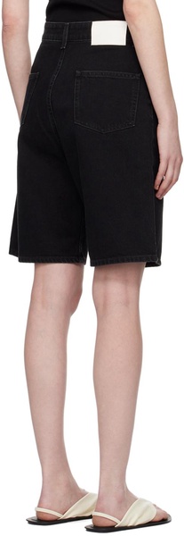 Black Isu Denim Shorts