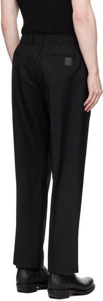 Black Wide Tapered Trousers