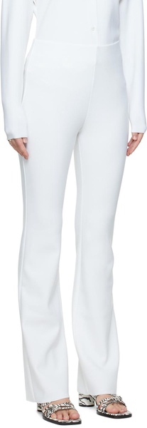 White Bootcut Trousers