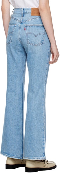 Blue 70's High Flare Jeans