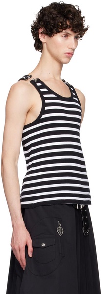 Black & White 'The Strapped Marinière' Tank Top