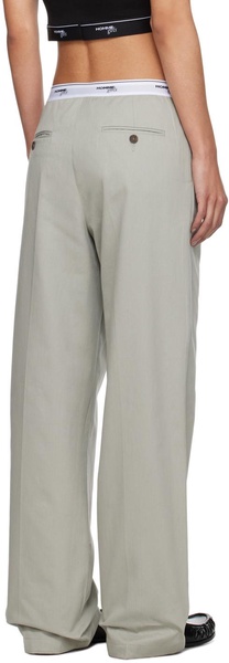 Gray Pleated Trousers