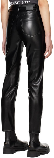 Black Sonya Faux-Leather Trousers