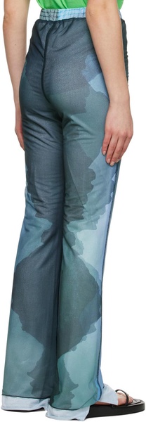 Blue Polyester Lounge Pants