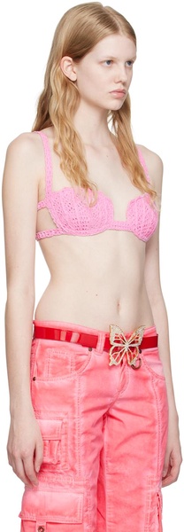 Pink Scalloped Bra