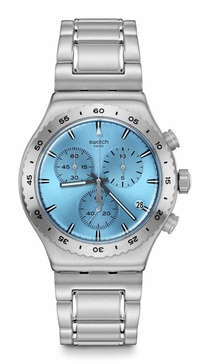 Swatch Dress Watch Blue Quartz Stainless Steel THAT'S SO PEACHY