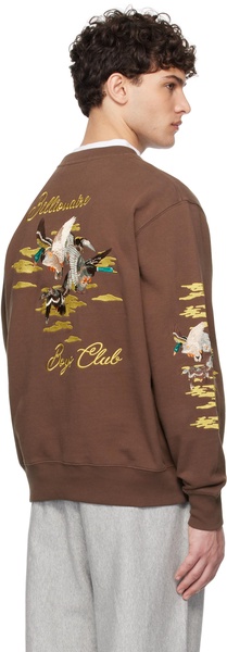 Brown Duck Embroidered Sweatshirt