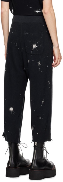 Black Articulated Knee Sweatpants