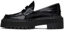 Black Lug Sole Platform Loafers