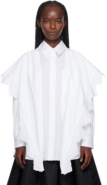 White Pointed Collar Shirt