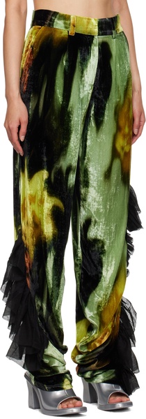 Multicolor Dante Ruffle Trousers